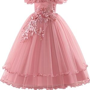 Elegant Pink Floral Dress